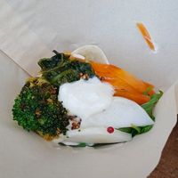 Vegan falafel sandwich at Tomachisandwich in Toyama