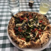 Lyndsey's plant pizza and organic lemonade 😋  at Basic Goodness Pizzeria in Tofino