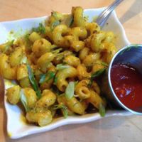 delicious and creamy vegan Mac and cheese. at Om Cafe in Ferndale