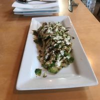Shaved Brussels sprouts.  at Om Cafe in Ferndale