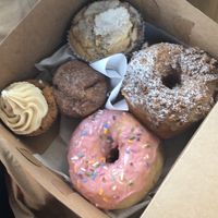 Homer donut and dough muffs are a must  at Sweet Theory Baking Co. in Jacksonville