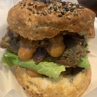 Breakfast biscuit sandwich, something with chick in the title I think!  at Sweet Theory Baking Co. in Jacksonville