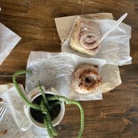  Cinnamon bun and maple bacon donut at Sweet Theory Baking Co. in Jacksonville