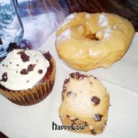 Sunbutter Brownie Explosion Cupcake, Maple Espresso Doughnut and Chocolate Chip Mini at Sweet Theory Baking Co. in Jacksonville
