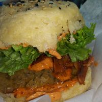 delicious vegan biscuit sandwich at Sweet Theory Baking Co. in Jacksonville