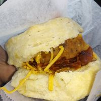 delicious vegan biscuit sandwich at Sweet Theory Baking Co. in Jacksonville