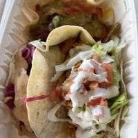 Meati tacos and seitan taco  at McDevitt Taco Supply in Denver