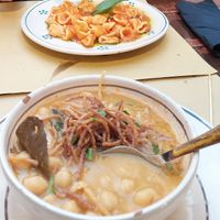 Chickpea soup and orechette at La Casa Della Bruschetta in Vieste