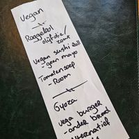 De aangepaste opties van het menu at Flater Eten & Drinken in Ommen