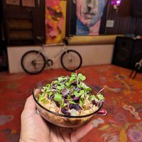 Rice and veg at Yours in Dunedin