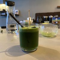Matcha lemonade  at KŪKAI. Matcha Studio in Antwerpen