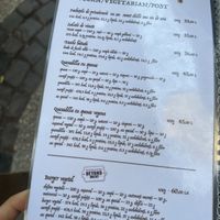 Vegan menu  at Green Hours Jazz Cafe in Bucharest