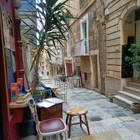 Restaurant on the left at The Rootz Bar in Valletta