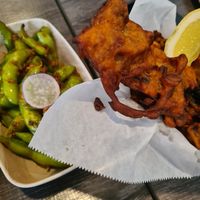 Edamame and mushroom fries at Rice in Manhattan Beach