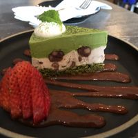 Matcha cake  at Rice in Manhattan Beach