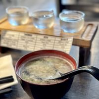 Miso Soup with Sake Sampler  at Rice in Manhattan Beach