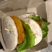 Vegan Hash Brown Bao Burger 🍔 at kimo-ge - 蔬適圈  in Kuala Lumpur