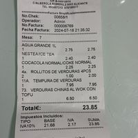  at Restaurante Unik Asiatico in Alicante