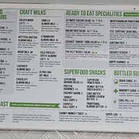 1/2 menu at Choice Juicery in San Clemente