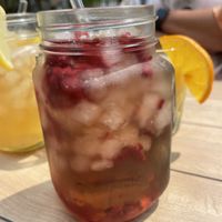 Iced raspberry tea  at Cloud Kitchen in Cologne