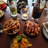 Veg fritas, paella, patatas bravas at Tapas Tapas in Liverpool