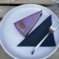 Blueberry no-cheese cake  at Crave Coffee & Bakery in Rotterdam