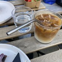 Iced latte  at Crave Coffee & Bakery in Rotterdam