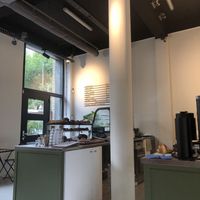 Counter (it’s very quiet here - music aside).  at Crave Coffee & Bakery in Rotterdam