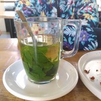 Mint tea at Crave Coffee & Bakery in Rotterdam