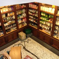 coming down the stairs (also to restaurant) you will find a lot of food ingredients at Bioforma in Funchal