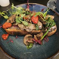 Truffle mushrooms on toast at Busk in York