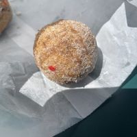 Vegan cinnamon sugar donut hole  at Sweet Crimes Gluten-Free Bakery in Washington