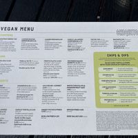 Vegan menu, June 2023  at Chiquito - Liverpool in Liverpool