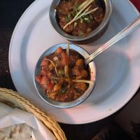 Chana Masala and Auberginen  at Indian House Restaurant in Mallorca
