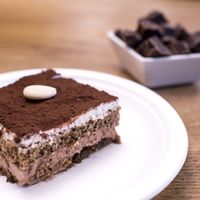 vegan tiramisu at La Cucina di Giuditta in Genoa