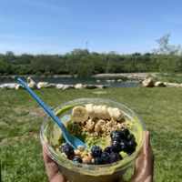 Hemp bowl with vegan protein powder  at Playa Bowls - N Hamilton Rd in Columbus