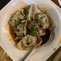 Wontons in chili sauce   at Chiho Bistro in Seattle