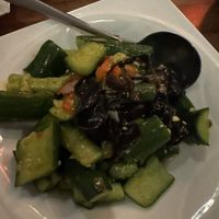 Cucumber and wood ear mushroom salad  at Chiho Bistro in Seattle