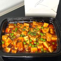 mapo tofu + rice (takeout) at Chiho Bistro in Seattle