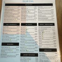   at The Blue Owl Cafe in North London