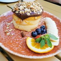 Schoko Pancakes 🥞 at Lieblingsplatz in Bremerhaven