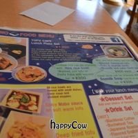 Menu at Tofu Cafe Fujino in Kyoto