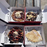 Two waffles, a cookie dough and a crepe  at Scooped in Scarborough