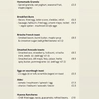 Menu  at Papercup Motherwell in Motherwell