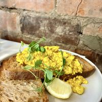 Tofu scramble on sourdough   at Papercup Motherwell in Motherwell