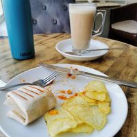 Small and tasting. Chai Latte with oat milk. at The Ginger Nut Café in Ross-on-wye