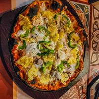 Pizza vegana at La Cabaña in Kuta