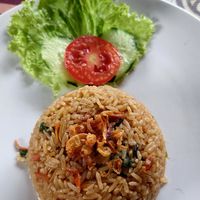 Fried Rice vegan (comes without vegan satai) at La Cabaña in Kuta