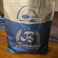 I appreciate the reusable take-out bag! at Basmati Indian Cuisine in Annapolis
