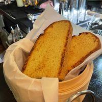 The best cornbread I've ever had  at Maa' deyo in Hamburg
